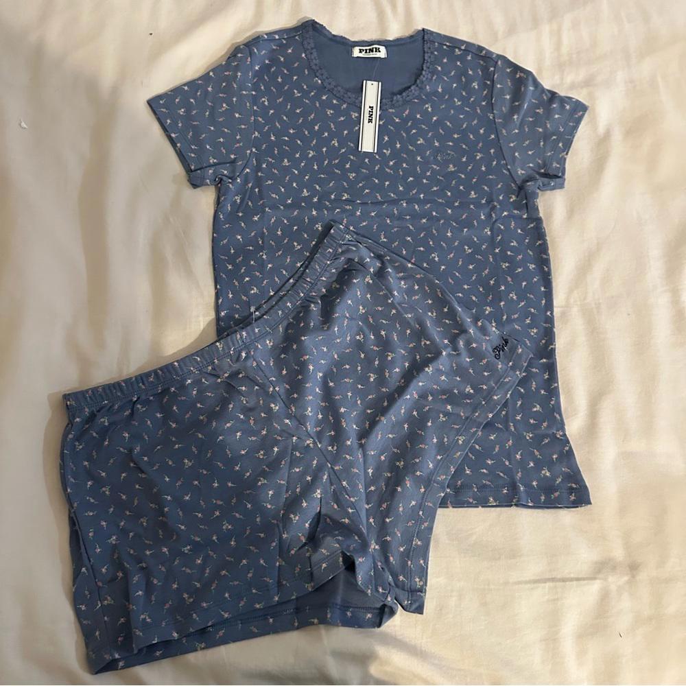 Victoria’s Secret SPILL-THE-TEA COTTON BABY TEE and shorts